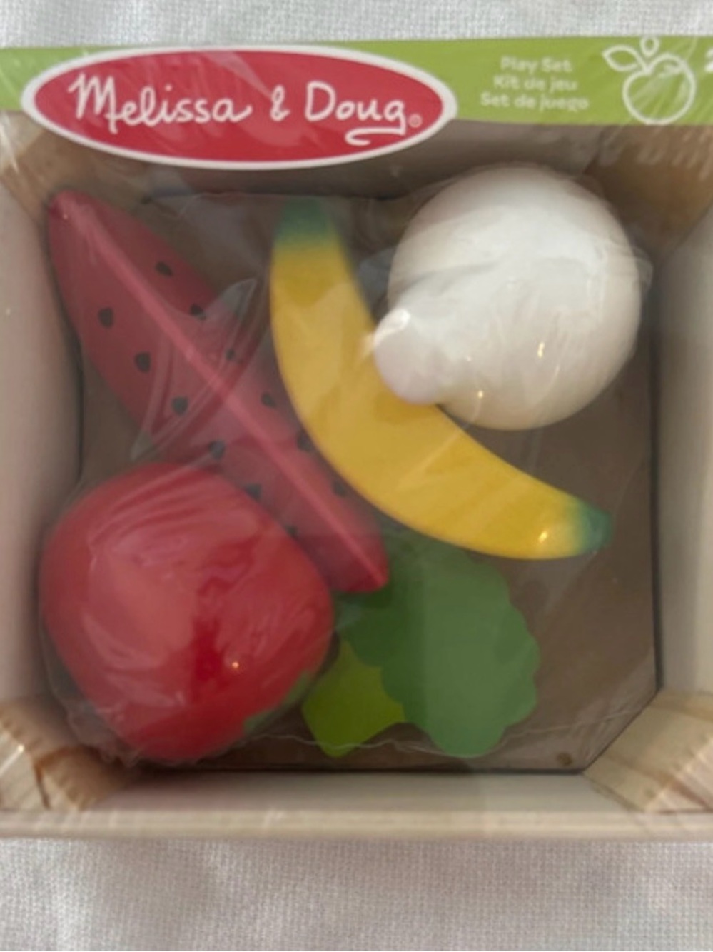 Melissa & Doug Wooden Fruit Toy Set - Red, Yellow, Green, White